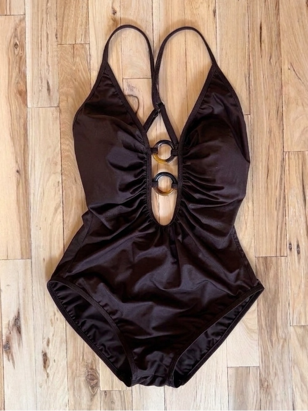 Magicsuit by Miraclesuit Brown One Piece Beautiful Swimsuit Sz 10 EXCELLENT